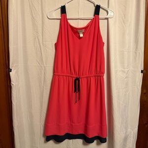 LOFT Vibrant Coral Sleeveless Top